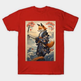 Vintage samurai fox T-Shirt